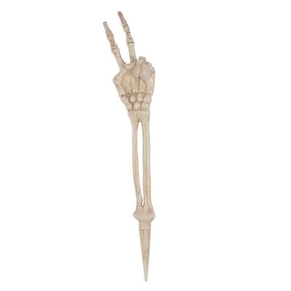 Seasons 18.5" Peace Sign Skeleton Arm and Hand Bone Halloween Decoration